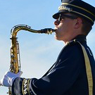 Bandsmen playing saxophone