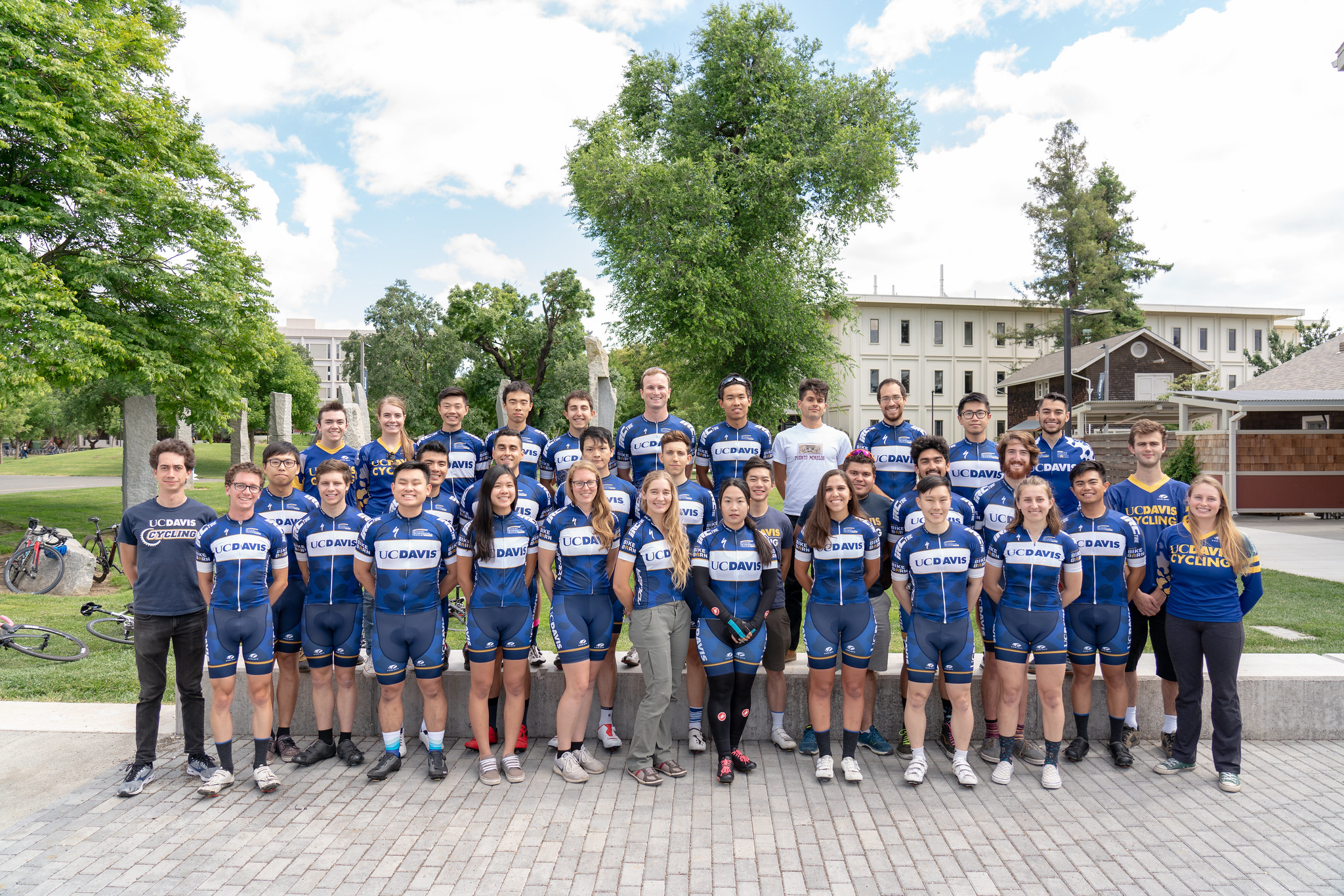 Cycling team photo
