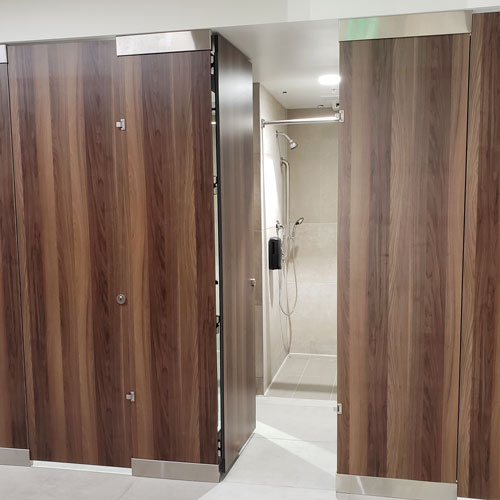 Cabana with door open.