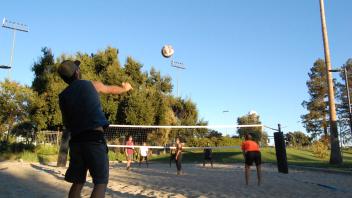 Game shot of Summer volleyball rec sports champs