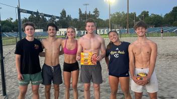 These are the winners of the CoRec Comp beach volleyball league.