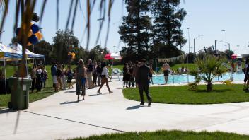 people attending events at rec pool
