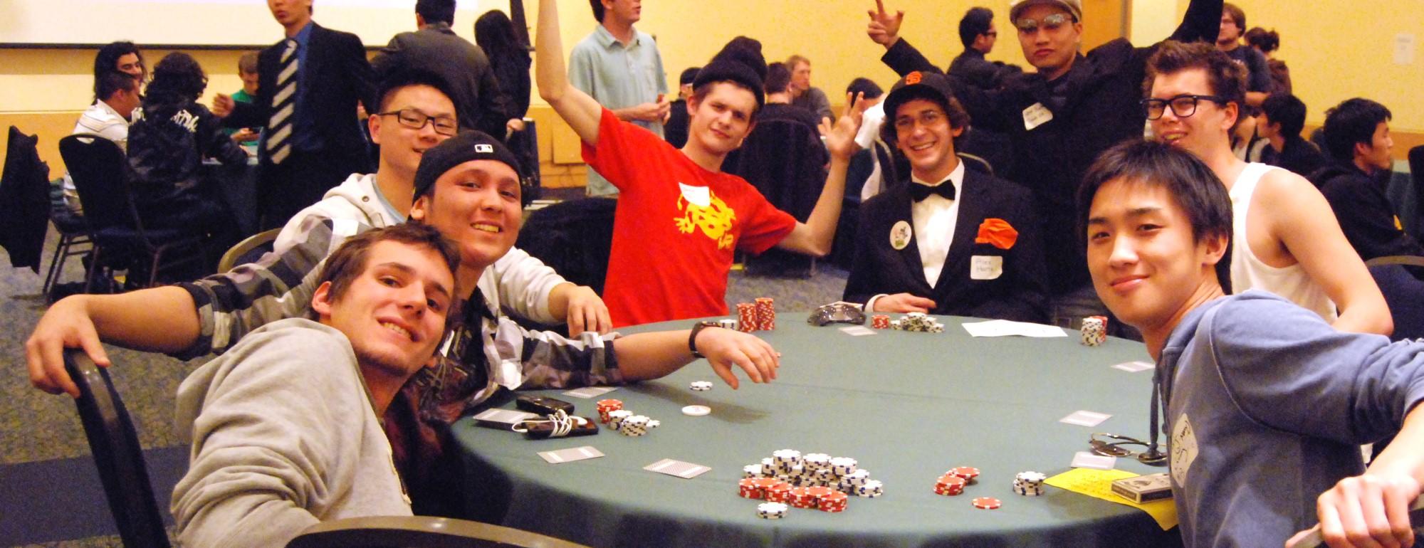 Students playing at Rec Sports Poker tournament