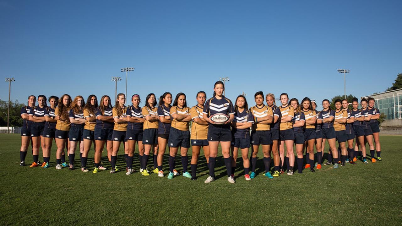 Women's rugby team photo