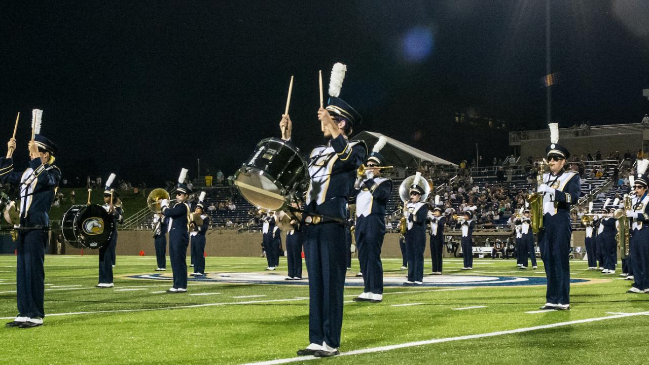 Band playing at a football game