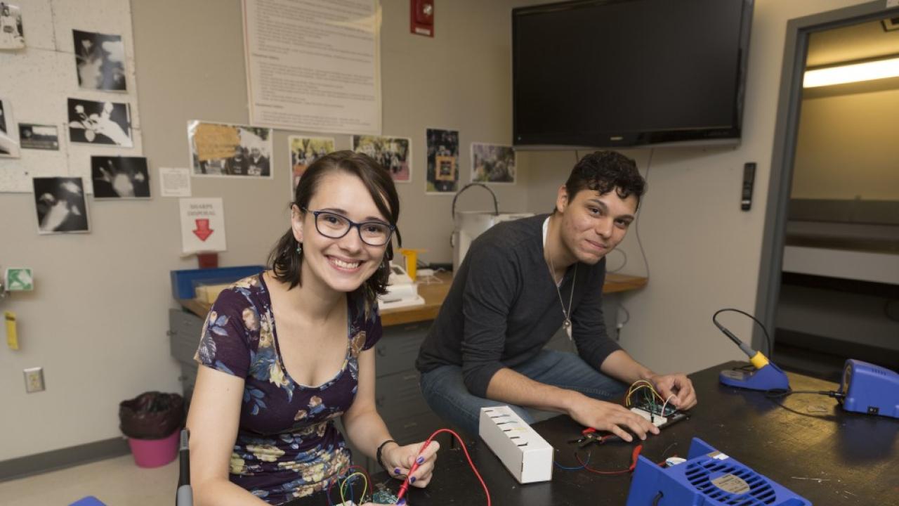 Students at the Craft Center Maker Space