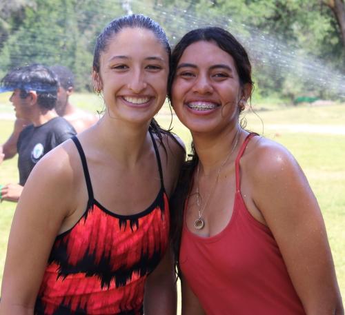 Two Cal Aggie Camp counselors at Carnival