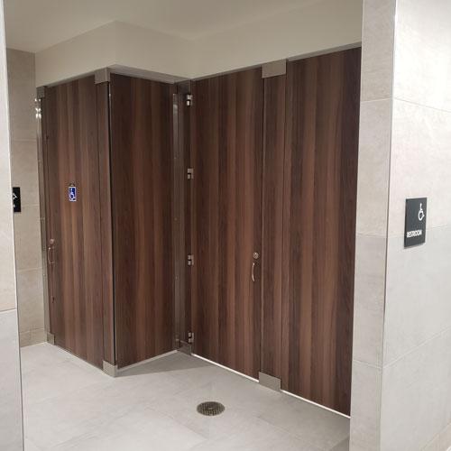 view of exterior of gender inclusive restroom area