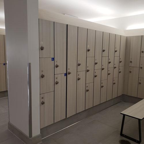 lockers in the arc locker room