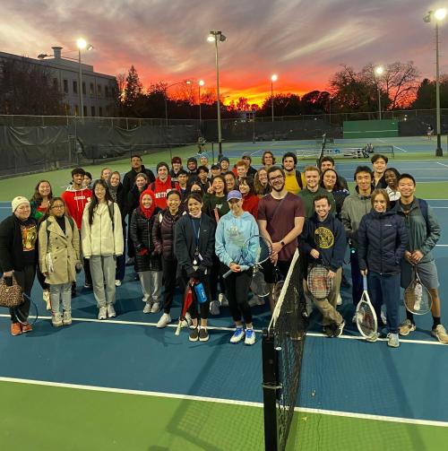 This is a group photo of UC Davis's Tennis