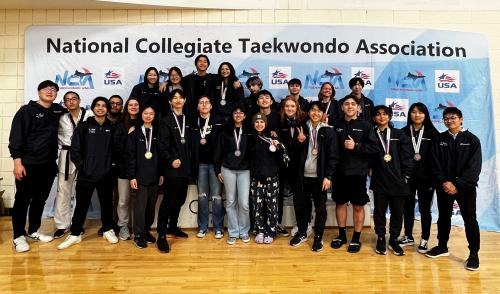 This is a group photo of UC Davis's Tae Kwon Do