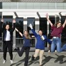 Group of Wasson Award Winners Jump in Front of ARC