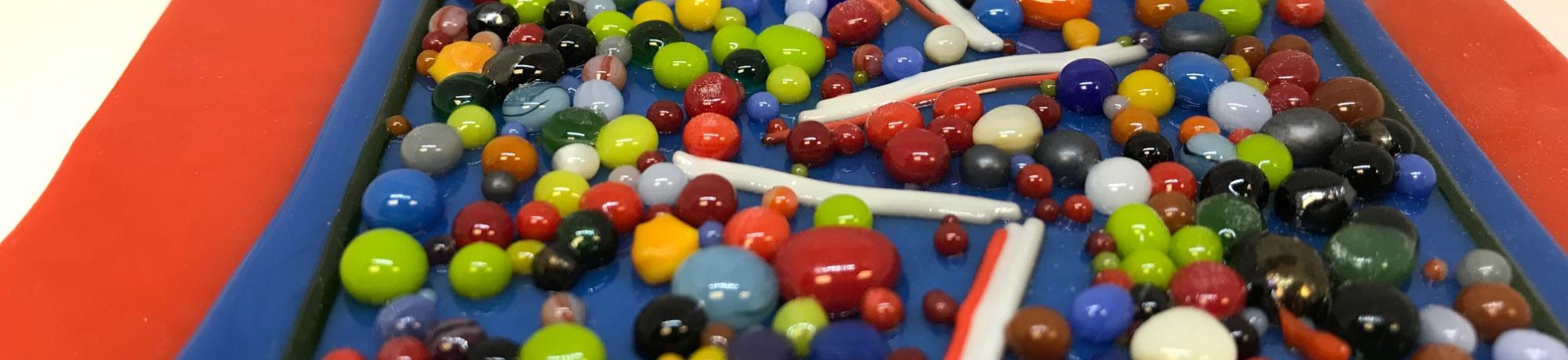 colorful glass close up